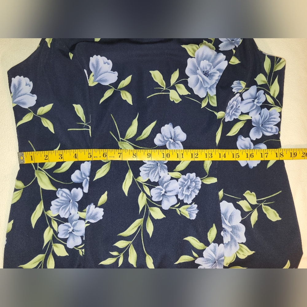 90's Vintage Floral Cap Sleeve Maxi Studio 1 Dress Size 14 Unlined Gardengirl - Picture 5 of 11